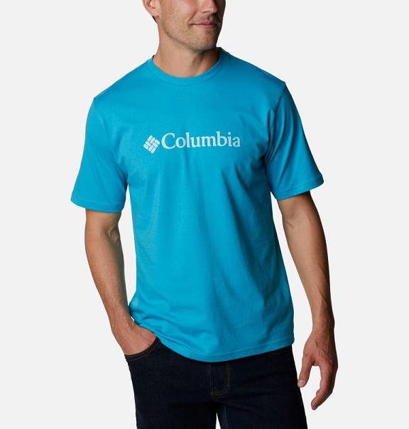 Columbia CSC Basic Logo T-Shirt Blue For Men's NZ75842 New Zealand